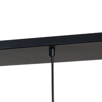 Závesné svietidlo Verdi, dĺžka 115 cm, čierna/dymovo sivá, 6 svetiel.