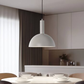 Závesné svietidlo Vitrum cupola M, taupe, kov, Ø 30 cm, E27