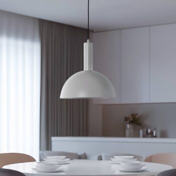 Závesné svietidlo Vitrum cupola M, taupe, kov, Ø 30 cm, E27
