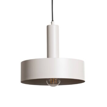 Závesné svietidlo Vitrum round, taupe, valcovité, Ø 27 cm