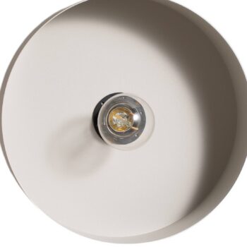 Závesné svietidlo Vitrum round, taupe, valcovité, Ø 27 cm