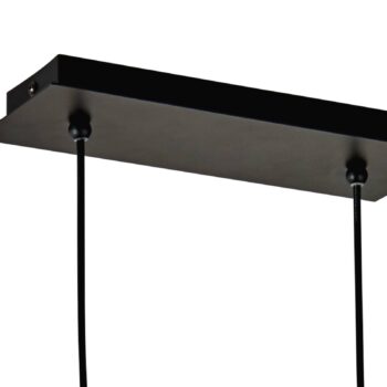 Závesné svietidlo Voyager, 3 svetlá, čierne, sklo, 65 cm, E27