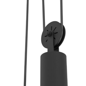 Závesné svietidlo Winkworth, čierne, dĺžka 118 cm, kov, 2 svetlá.