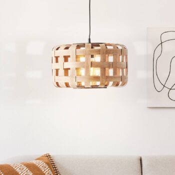 Závesné svietidlo Woodline, bambus, 1-plameňové
