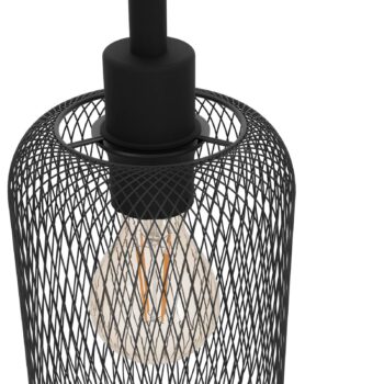 Závesné svietidlo Wrington, dĺžka 74 cm, čierna farba, 3 svetlá, oceľ