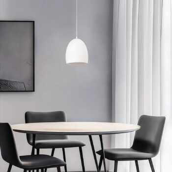 Závesné svietidlo Wula s tienidlom na lampu z bielej keramiky