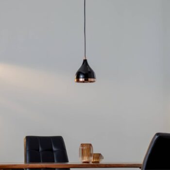 Závesné svietidlo Yildo 7000 1-light Ø15cm čierna/medená