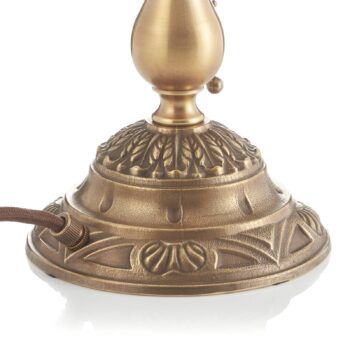 Zdobená stolná lampa Carolin z mosadze