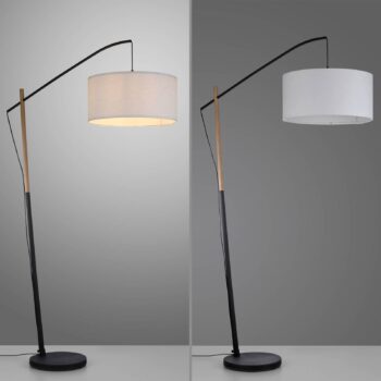 Zelená stojacia lampa Sofie s papierovým tienidlom