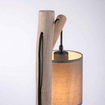 Zelená stolová lampa Tribu, papier, drevo, výška 53 cm