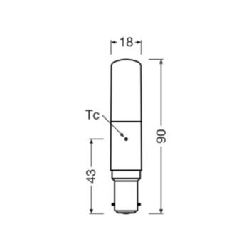 Žiarovka OSRAM LED Special T, B15d, 8 W, 2 700 K, tl.