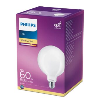 Žiarovka Philips Classic LED E27 G120 7W 2 700K opál