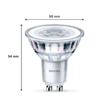 Žiarovka Philips LED GU10 3,5W 255lm 827 číra 36° 6ks