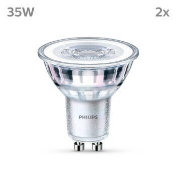Žiarovka Philips LED GU10 3,5W 275lm 840 číra 36° 2ks