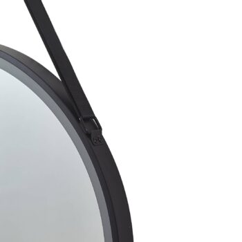 Zrkadlo Lucande LED Lelin, Ø 45 cm, čierne, hliník, CCT