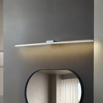 Zrkadlová lampa Lucande LED Kivana, chróm, kov, 120 cm, IP44