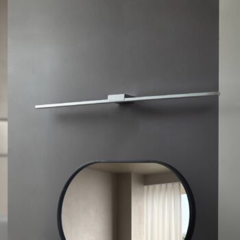 Zrkadlová lampa Lucande LED Kivana, chróm, kov, 120 cm, IP44