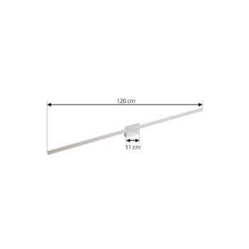 Zrkadlová lampa Lucande LED Kivana, chróm, kov, 120 cm, IP44