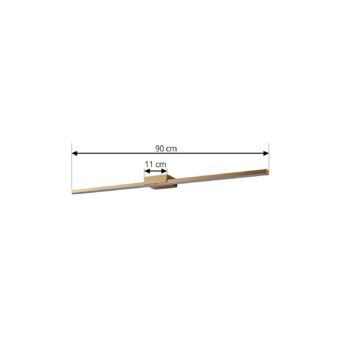 Zrkadlová lampa Lucande LED Kivana, meď, kov, 90 cm, IP44