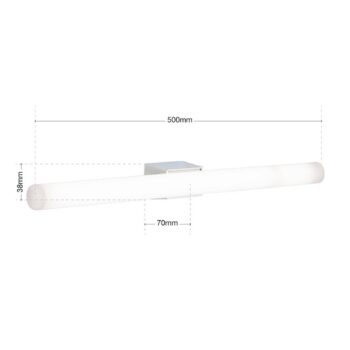 Zrkadlové LED svetlo Visagist, držiak chróm