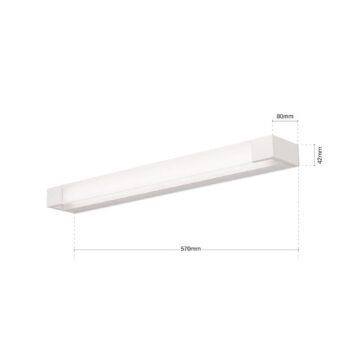 Zrkadlové LED svietidlo Marilyn 57 cm biele
