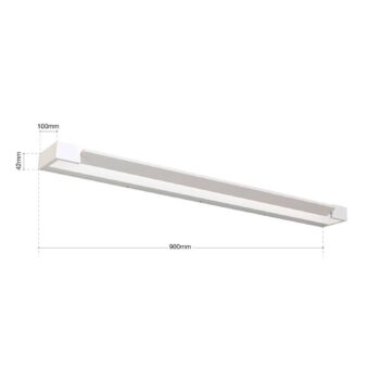 Zrkadlové LED svietidlo Marilyn biele otočné 90 cm