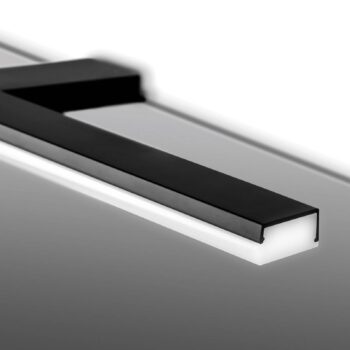 Zrkadlové svetlo LED Pandora, matná čierna, 30,8 cm