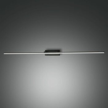 Zrkadlové svetlo Nala LED, čierne, šírka 110 cm, kov