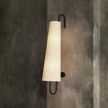ferm LIVING Ancora nástenné svietidlo, zástrčka, textil, 98,5 cm