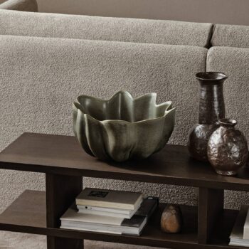 ferm LIVING Misa Nium, zelená, Ø 36 cm, keramika, glazovaná