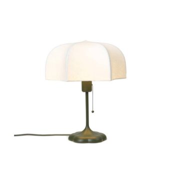ferm LIVING Poem stolová lampa, zelená, oceľ, rúno, 42 cm
