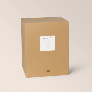 ferm LIVING Váza Fontána, biela, výška 30,5 cm, keramika