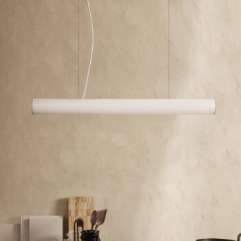 ferm LIVING Vuelta 100, biela/mosadzná farba, diaľkové ovládanie,