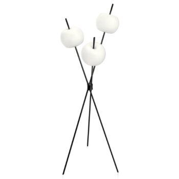 kdln LED stojaca lampa Kushi, čierna, výška 140 cm