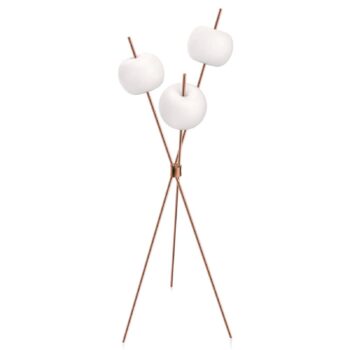 kdln LED stojacia lampa Kushi, medená farba, výška 140 cm