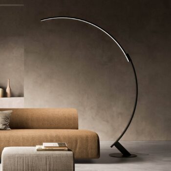 kdln LED stojacia lampa Kyudo, čierna, výška 212 cm