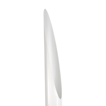 kdln Stojacia lampa Shakti, chróm, biela saténová, výška 200 cm