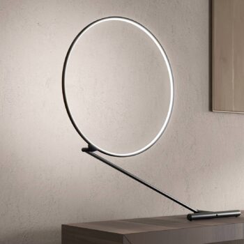 kdln Stolová LED lampa Poise, čierna, výška 109 cm, stmievač