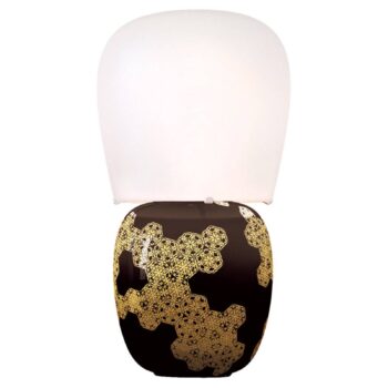 kdln Stolová lampa Hive, čierna, výška 47 cm Keramika/sklo