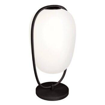 kdln Stolová lampa Lannà, čierna/biela, výška 40 cm