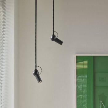 kdln Stropné LED svetlo Bird, čierne, Ø 11 cm, kov