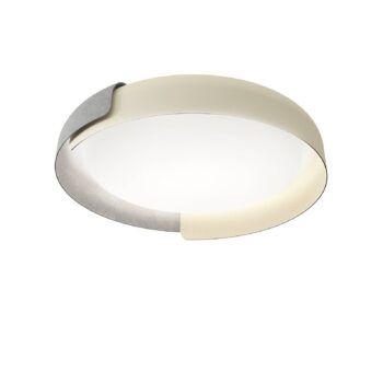 kdln Stropné LED svetlo Dala, pieskovo biela/betónová, Ø 58 cm, stmievateľné