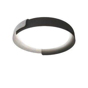 kdln Stropné LED svetlo Dala, tmavošedá/betónová, Ø 58 cm, stmievateľné