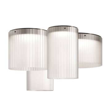 kdln Stropné LED svetlo Giass, biele, Ø 30 cm