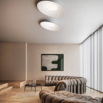 kdln Stropné LED svetlo Kate, 3000 K, biele, Ø 90 cm, kov