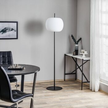 kdln stojaca lampa Kushi XL, čierna, výška 185 cm, stmievač