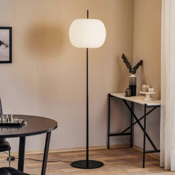 kdln stojaca lampa Kushi XL, čierna, výška 185 cm, stmievač