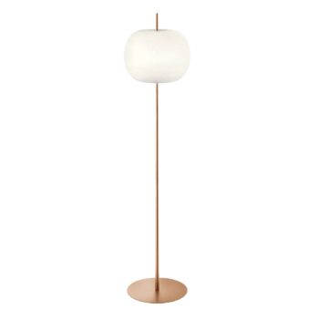 kdln stojaca lampa Kushi XL, medená farba, výška 183 cm