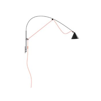 midgard LED nástenné svietidlo AYNO L, čierno-oranžové, 2 700 K 130 cm