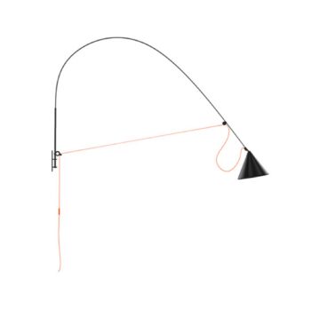 midgard LED nástenné svietidlo AYNO XL, čierno-oranžové 4 000 K 220 cm